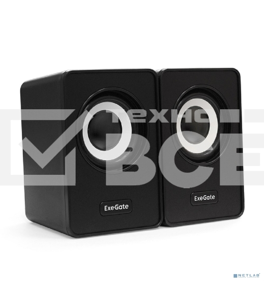 Акустическая система 2.0 ExeGate EX287054RUS Disco 120 (питание USB, 2х3Вт (6Вт RMS), 100-20000Гц, черный)