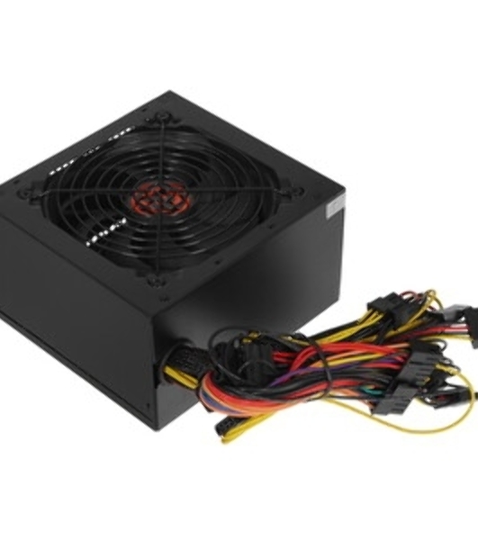 Блок питания Ginzzu CB500 12CM черный,24+4p,PCI-E, 4*SATA, 3*IDE,оплетка MB, кабель питания