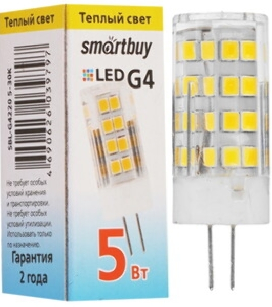 Светодиодная (LED) лампа Smartbuy-G4-2W/3000/G4