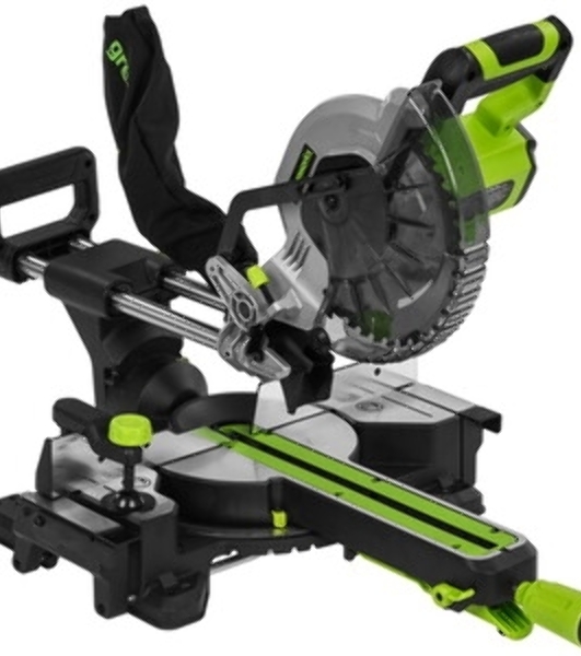 Торцовочная пила Greenworks GD24MS216 24V, бесщеточная, с протяжкой, без АКБ и ЗУ [1501707]