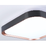 Потолочный светодиодный светильник Ambrella light FZ1271 BK/PGD черный/розовое золото 27W 5000K 350*350*60 (Без ПДУ), фото4