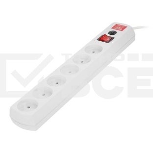 Сетевой фильтр Most LR 1.7м (6 розеток) белый (коробка)