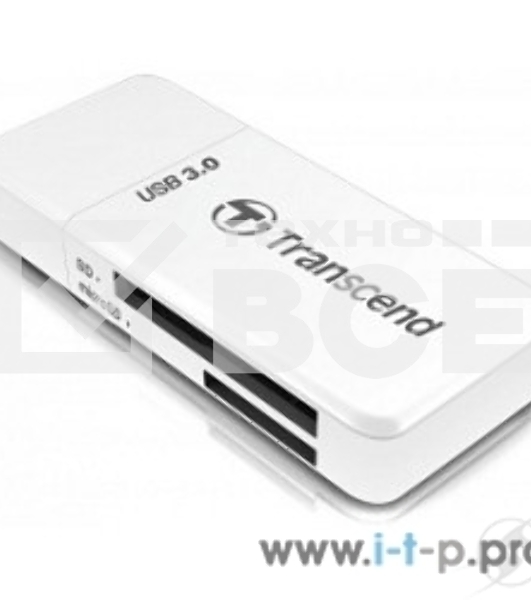 Кард-ридер Transcend RDF5/белый/microSDHC,microSDXC,SDHC,SDXC/USB 3.0/пластик