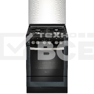 Плита газовая Gefest 6300-02 0046 черный, конфорок 4 газовых, духовка 52 л, 60 см x 85 см x 60 см