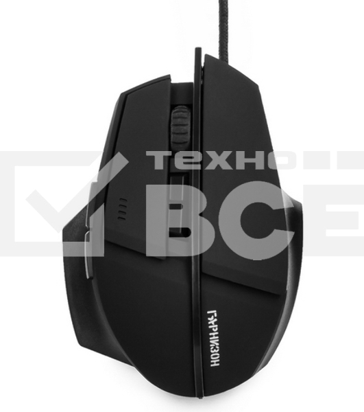 Мышь проводная Гарнизон GM-740G черный, 3200 dpi, USB, кнопки - 7
