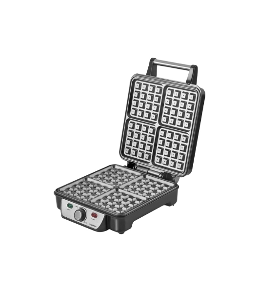 Вафельница Centek CT-1453 1100Вт Вафли- венские х4, 240х240мм, антипригарное покрытие, нерж сталь