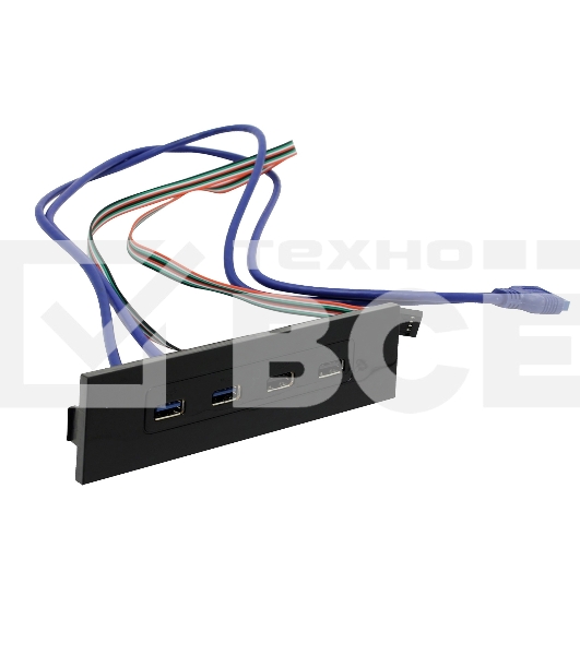 Планка USB на переднюю панель ExeGate U5H-614, 5.25