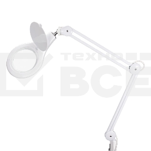 Лупа на струбцине Rexant, круглая, 5D, с подсветкой 108 LED, белая