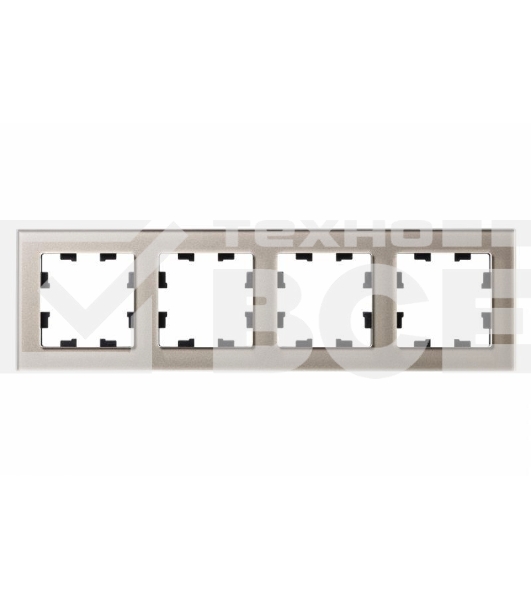 Рамка 4-м AtlasDesign Nature стекло шампань SchE ATN320504