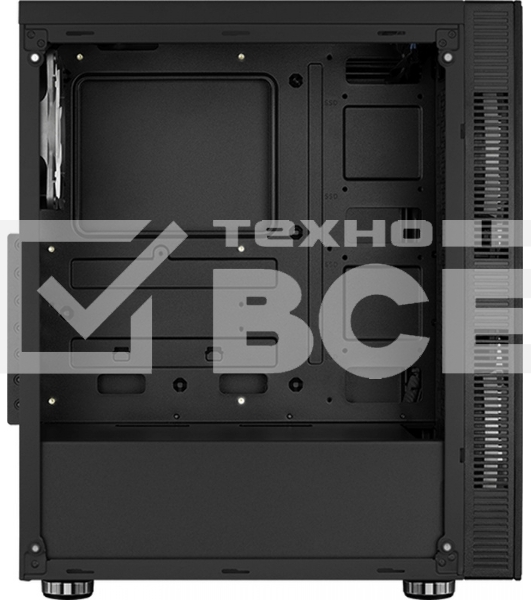 Компьютерный корпус Aerocool / Formula Python (3xUSB, 2xAudio, 0.5 мм,2x200 мм FAN, прозрачная стенка-закаленное стекло, ATX, без БП)