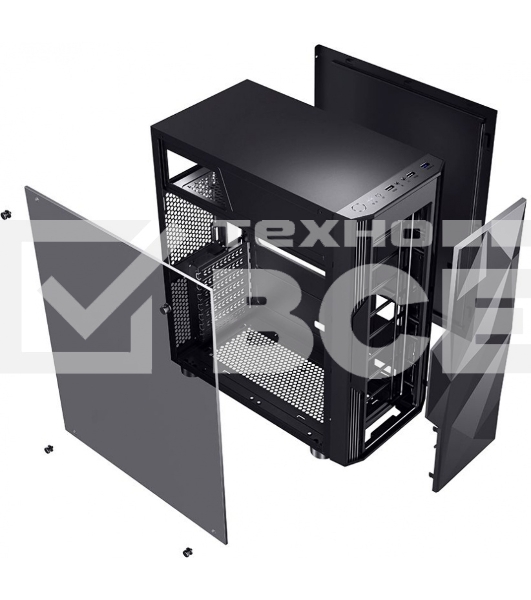 Компьютерный корпус Aerocool / Formula F-3401 (V1) черный без БП ATX 3x120mm 2xUSB2.0 1xUSB3.0 audio bott PSU