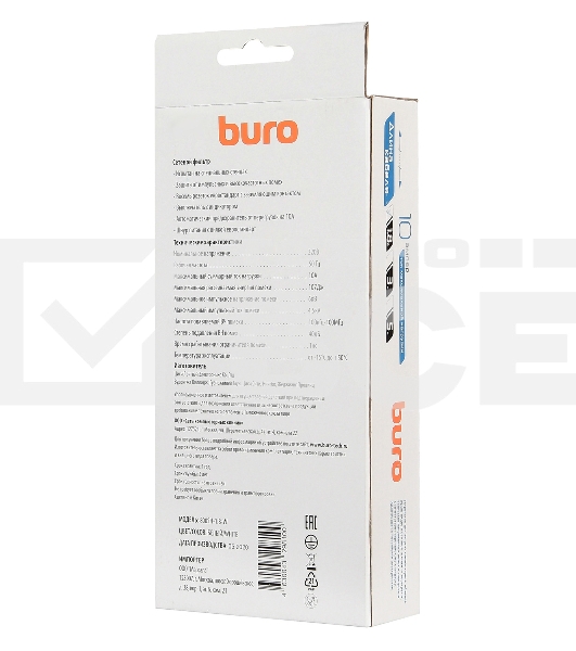 Сетевой фильтр Buro 800SH-1.8-W 1.8м (8 розеток) белый (коробка)