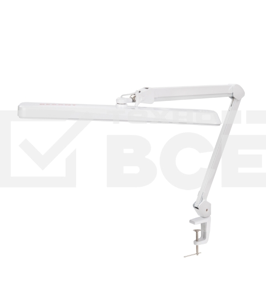 Лампа настольная бестеневая на струбцине Rexant ECO light, 324 SMD LED с диммером, теплый/холодный цвет свечения, белая