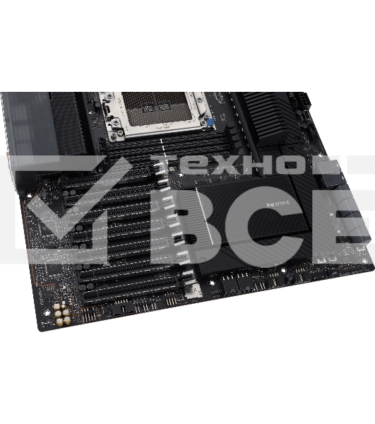 Материнская плата ASUS Pro WS WRX80E-SAGE SE WIFI, sWRX8, AMD WRX80, 8xDDR4, 8xSATA, 3xM.2, 7xPCI-E 4.0 x16, 2x 10Gb LAN, 8xUSB-A 3.2 Gen 2, 5x3.5 мм, 7.1, E-ATX