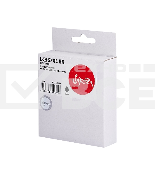 Струйный картридж Sakura LC567XLBK для Brother, черный, 28 мл., 1500 к.