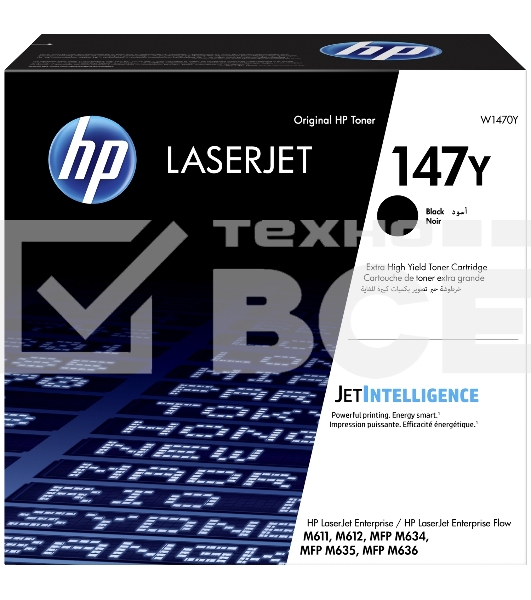 Картридж лазерный HP 147Y W1470Y черный (42000стр.) для HP LaserJet M610dn