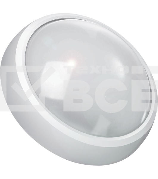 Светильник светодиодный ЖКХ Qplus D175х76 15Вт 4000К 1200лм 160-260В IP54 круг бел. декорат. рамка микровол. сенсором Gauss 142411215-S