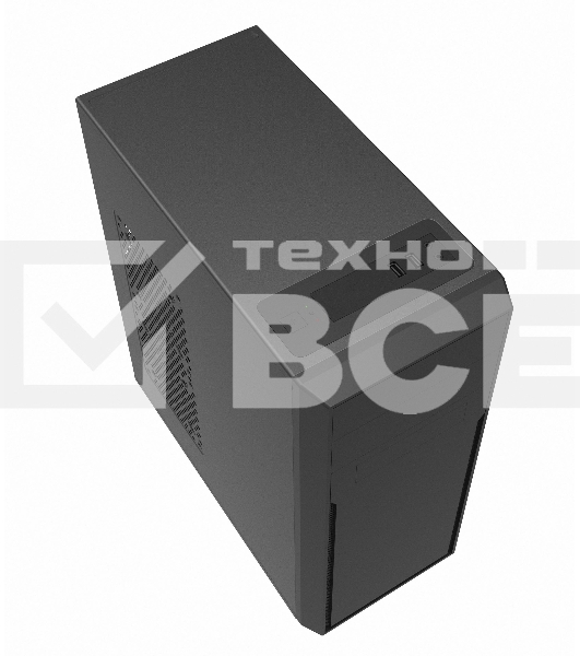 Корпус c блоком питания 500 Ватт/ Case Foxline FL-302-FZ500R ATX case, black, w/PSU 500W 12cm, w/2xUSB2.0, w/pwr cord, w/o FAN