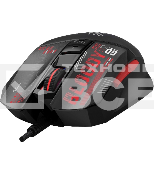 Мышь проводная A4Tech Bloody W60 Max Mini черный, 12000 dpi, USB, кнопки - 9
