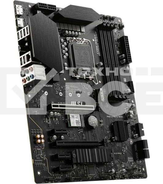 Материнская плата MSI PRO Z790-S WIFI, LGA 1700, ATX, 4xDDR5, 1xPCIe 5.0 x16, 4xM.2, 4xSATA, 1xHDMI, 1xDP, 2.5 Gigabit Ethernet, 7.1 аудио