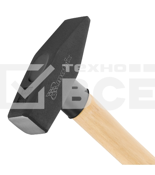 Молоток слесарный Matrix, 1000 г, квадратный боек, деревянная рукоятка