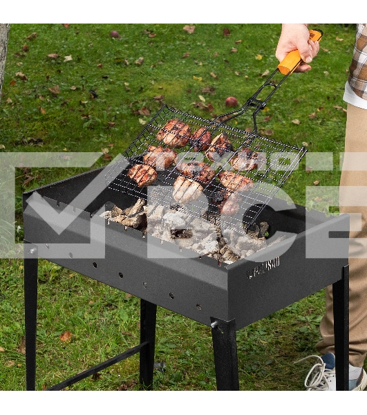 Мангал сварной, 605х375х138/640 мм, сталь 2 мм, Camping  Palisad