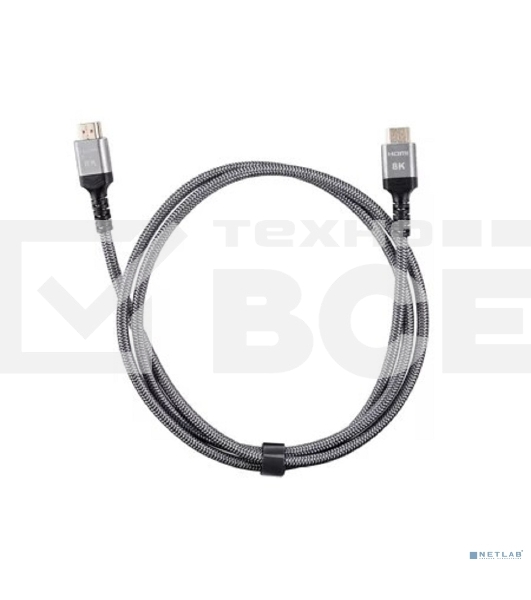 Кабель HDMI 19M/M,ver. 2.1 8KX60Hz (Econom) оплетка 1.5m iOpen ACG859A-1.5