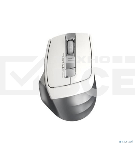 Мышь беспроводная A4Tech Fstyler FG35 серебристый/белый, 2000 dpi, радиоканал, USB, кнопки - 6