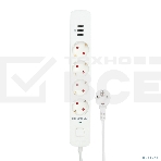 Сетевой фильтр Гарнизон 2.0 Мультипорт EPS-4-U3-W-2, 4 р, 10А, 3xUSB, 2м, ур.защиты 2+, белый, пакет, фото4