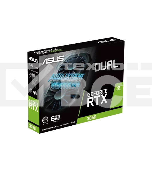 Видеокарта Asus DUAL-RTX3050-O6G NVIDIA GeForce RTX 3050 6Gb 96bit GDDR6 PCI-E 4.0 1507/14000 DVIx1 HDMIx1 DPx1 HDCP Ret