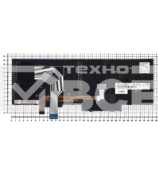 Клавиатура для ноутбука Lenovo ThinkPad T580 черная с подсветкой