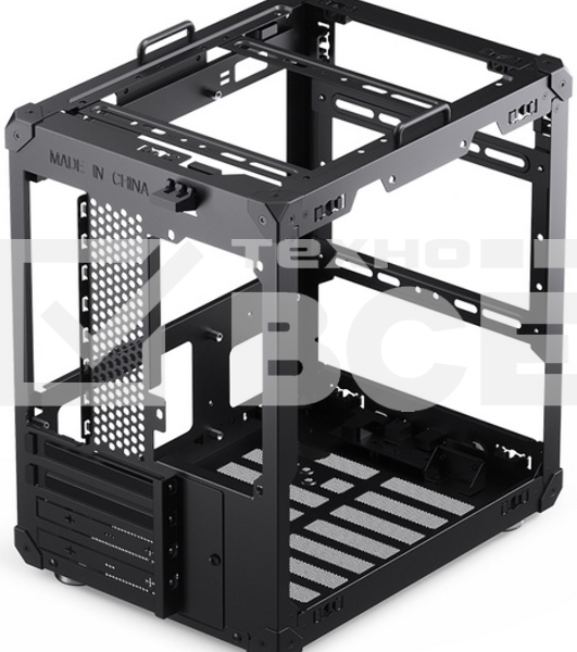 Компьютерный корпус JONSBO Computer Case C6Handle black hang-in version черный, Mini-Tower, материнская плата mATX, без БП, прозрачная боковая панель