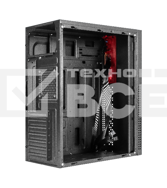 Компьютерный корпус Miditower ExeGate AA-443 (ATX, без БП, 2хUSB+HD Audio, черный)