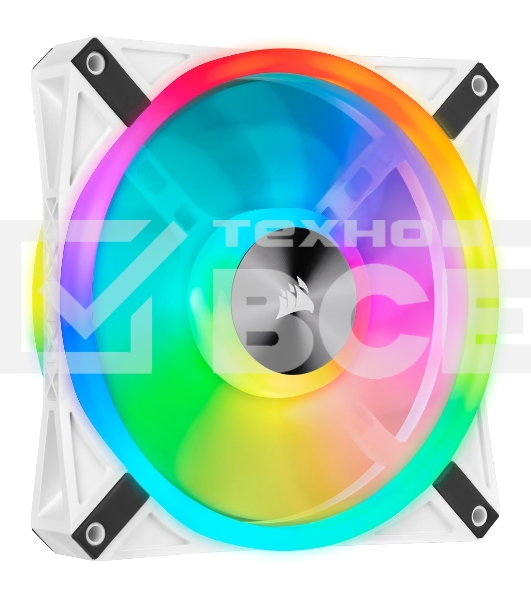 Комплект вентиляторов Corsair iCUE QL140 RGb CO-9050106-WW 140мм PWM белый Fan — Dual Fan Kit with Lighting Node CORE