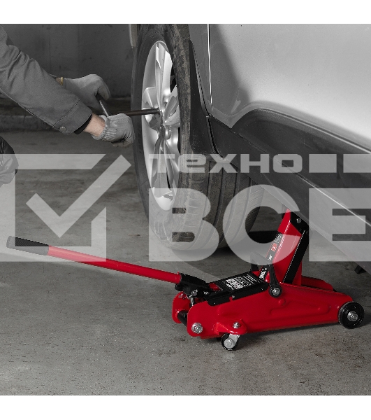 Домкрат гидравлический подкатной MTX 2 т, 140-340 мм, в пласт. кейсе