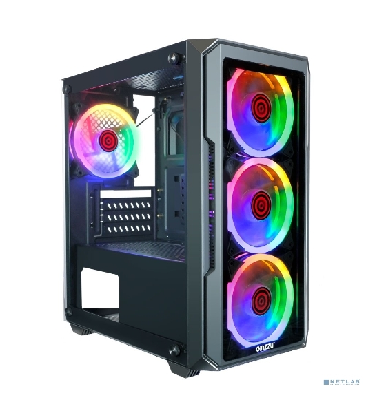 Компьютерный корпус Ginzzu CL690 mATX FAN 4*12FRGb
