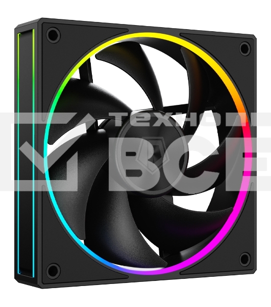 Вентилятор для корпуса ID-Cooling AF-127-ARGb-K черный, 120 мм, 2000 об/мин, 29.9 дБ, 4 pin