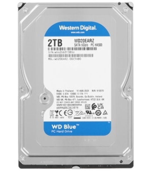 Жесткий диск WD SATA-III 2Tb WD20EARZ Desktop Blue (5400rpm) 64Mb 3.5'