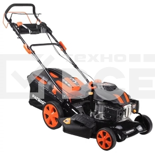 Газонокосилка бензиновая PATRIOT PT 52LS 512109024 {Рабочий объем 200сс, мощность 6.5л.с., рабочая ширина 51см, корпус сталь, регул. высоты 30-75мм прорезин. колеса 178-254мм, травосбор. 60л}