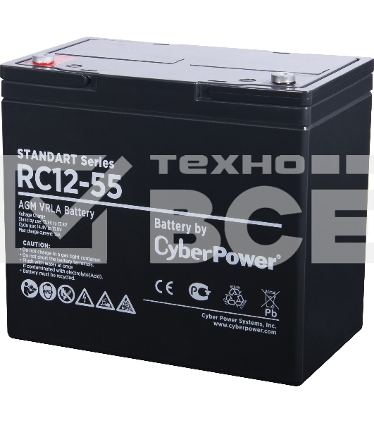 Батарея SS CyberPower Standart series RC 12-55 / 12V 55 Ah