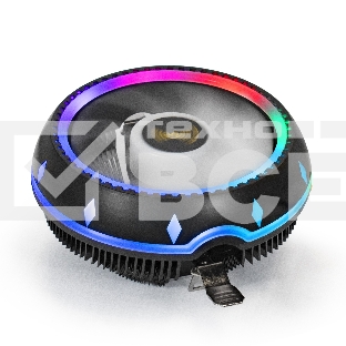 Кулер для процессора ExeGate Dark Magic EE126M-PWM.RGB черный, 120 мм, алюминий, 2000 об/мин, 24 дБ, 4 pin, 100 Вт, 65 мм