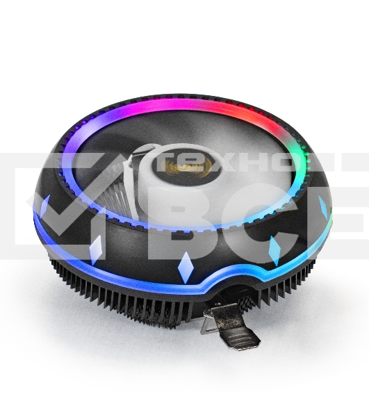 Кулер для процессора ExeGate Dark Magic EE126M-PWM.RGB черный, 120 мм, алюминий, 2000 об/мин, 24 дБ, 4 pin, 100 Вт, 65 мм