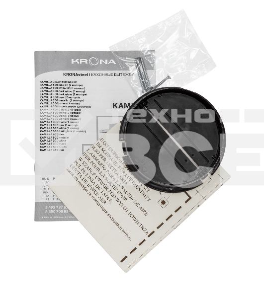 Встраиваемая вытяжка Krona Kamilla 450 inox,  1 мотор, нержавеющая сталь
