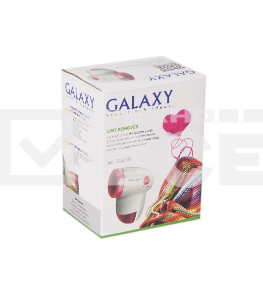 Машинка для удаления катышков Galaxy LINE GL 6301, белый c розовым, питание: 2 батарейки 