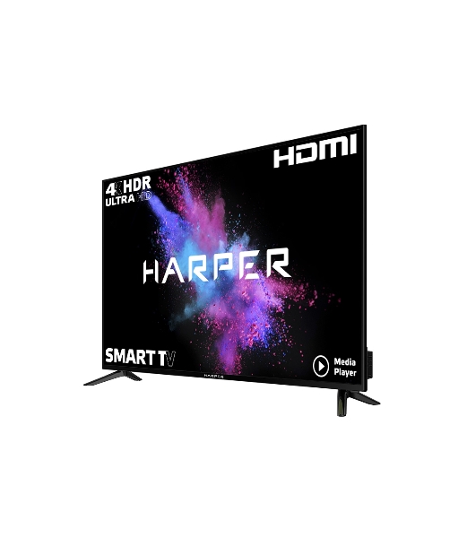 Телевизор Harper 58' 58U750TS черный Direct LED UHD 60Hz Smart