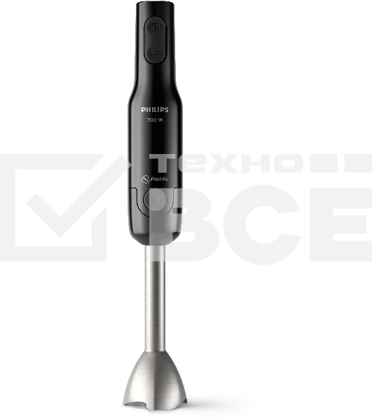 Блендер погружной Philips HR2543/90, 700Вт, 1 скорость, турбо режим, стакан для взбивания, венчик, измельчитель, цвет черный