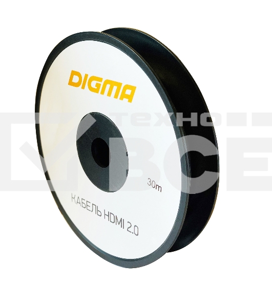 Кабель аудио-видео Digma HDMI 2.0 AOC HDMI (m)/HDMI (m) 30м. позолоченные контакты черный