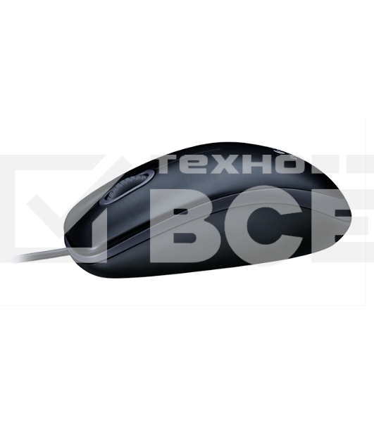 Мышь проводная Logitech M100/100R DARK/GREY (темно-серая/черная), 1000 dpi, USB, кнопки - 3