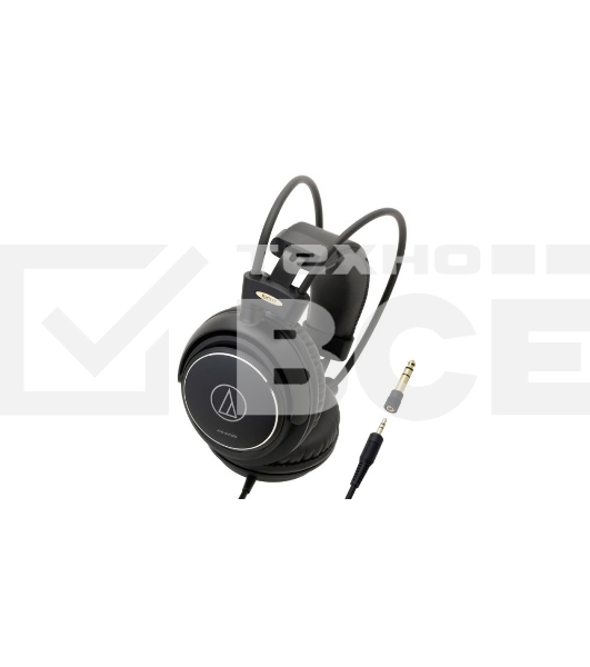 Наушники AUDIO-TECHNICA ATH-AVC500 , дуговое крепление, част. диапазон: 10-25000Гц, макс. входн. мощность 1800мВт, чувствит. 106дБ/мВт, сопростивление 40Ом, диаметр мембраны 53мм, шнур 3м, штекер 3,5мм, в комплекте адаптер на 6,3мм