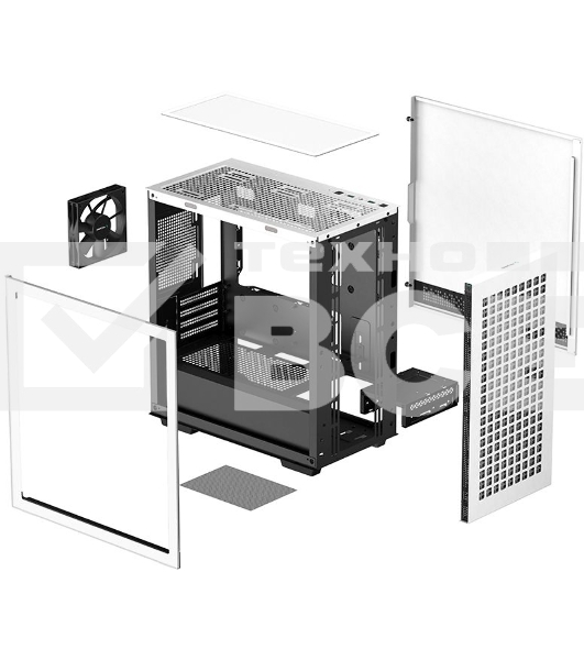 Компьютерный корпус Deepcool CH370 белый без БП mATX 1x120mm 1xUSB2.0 1xUSB3.0 audio bott PSU